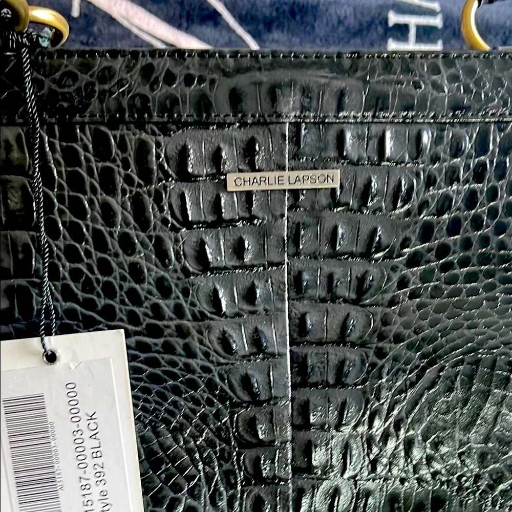 VIDEO- NWT- beautiful Croco embossed Leather Shoulder Bag